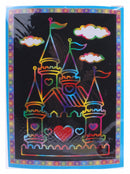 kraskaart bloemen 17 x 13 cm papier 2-delig