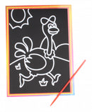 kraskaart gans junior 9 x 13 cm papier zwart 2-delig