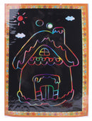 kraskaart huis 17 x 13 cm papier 2-delig