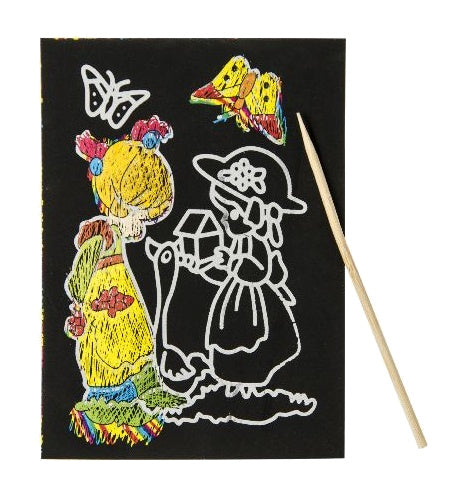 kraskaart kabouter junior 9 x 13 cm zwart 2-delig