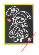 kraskaart kabouter junior 9 x 13 cm zwart 2-delig