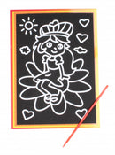 kraskaart leliemeisje 9 x 13 cm zwart 2-delig