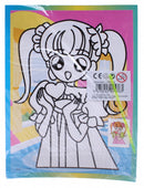 kraskaart staartjes 17 x 13 cm papier 2-delig