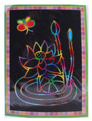 kraskaart vliegtuig 17 x 13 cm papier 2-delig