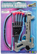 kruisboog met 4 pijlen 28 cm grijs/zwart