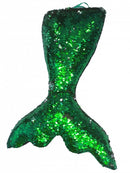 kussen zeemeerminstaart groen/zilver 45 cm