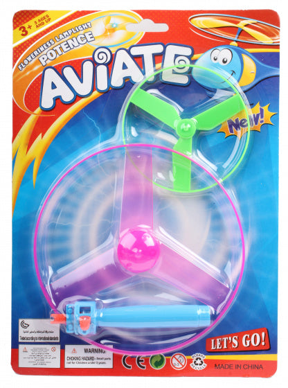 lanceerspel Aviate junior 19 x 26 cm blauw 3-delig