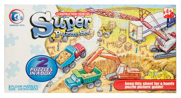 legpuzzel 2-in-1 construction vehicles