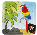 legpuzzel Piraat Papegaai junior hout 16 stukjes