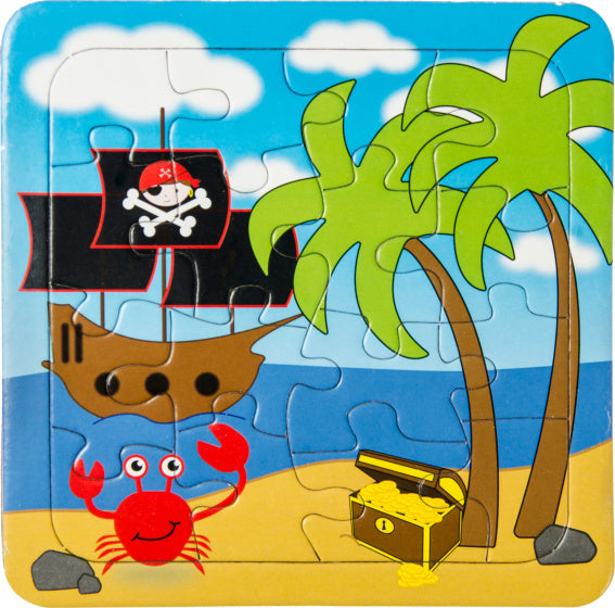 legpuzzel piratenschip junior 14 cm karton 16 stukjes