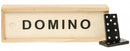 Domino spel in houten kistje 5214