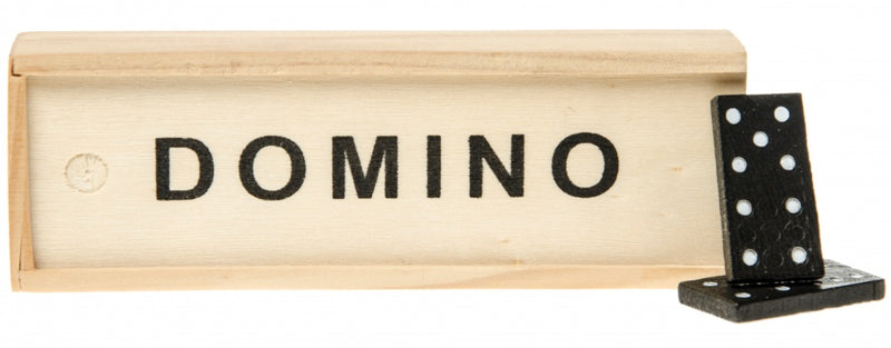 Domino spel in houten kistje 5214
