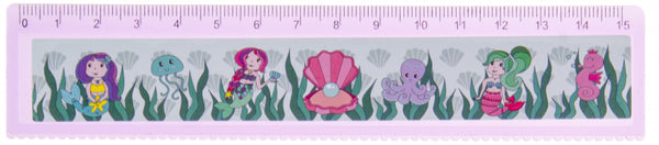 liniaal zeemeermin meisjes 15 cm paars