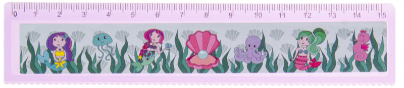 liniaal zeemeermin meisjes 15 cm paars