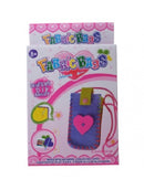 maak je eigen tas meisjes 5,5 x 10 cm katoen paars