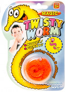 magische worm met draad 20 cm oranje