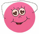 masker emoties junior 17 cm papier fuchsia