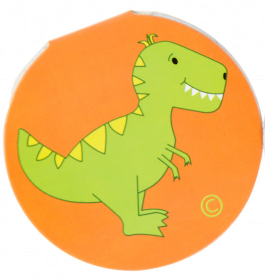 notitieboekje Dino 8 cm oranje/groen