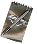 notitieboekje glitter lippen 13 x 8 cm papier zilver