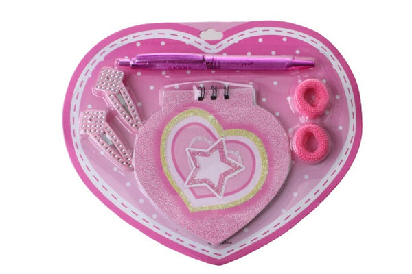 notitieboekje Ster meisjes 20 x 17 cm roze 6-delig