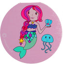 memoblok zeemeermin 8 cm roze