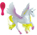 pegasus met borstel 10 cm wit