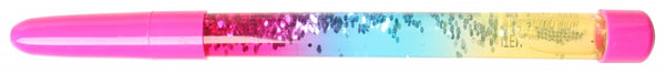 pen met bewegende glitters 18 cm paars