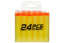 pijlen voor blaster 7 cm geel/oranje 24 stuks