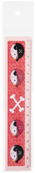liniaal piraten jongens 15 cm rood