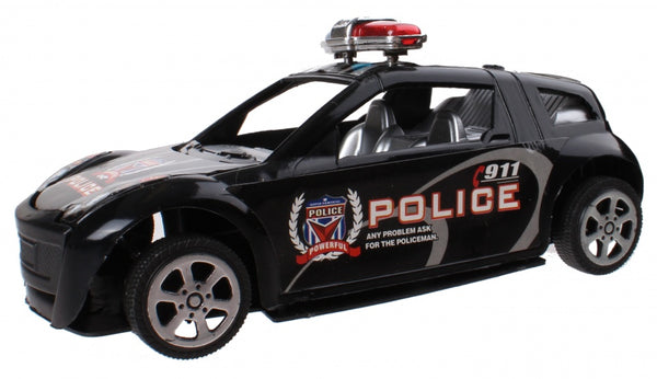 politieauto zwart 15 cm