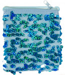 Portemonnee aan koord blauw