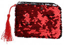 portemonnee zeemeermin glitter 13 cm rood