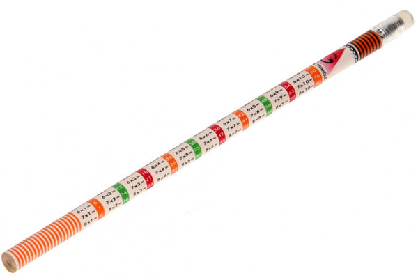 potlood rekentafels junior 19 cm hout oranje