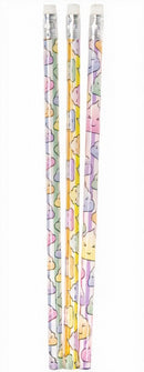 potlood Neon 18,5 cm hout geel/roze/groen 12 stuks