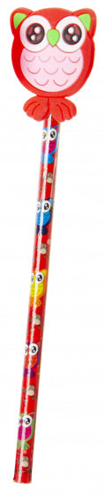 potlood uil meisjes 18 cm rood