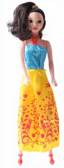 prinsessenpop meisjes 28 cm geel/blauw