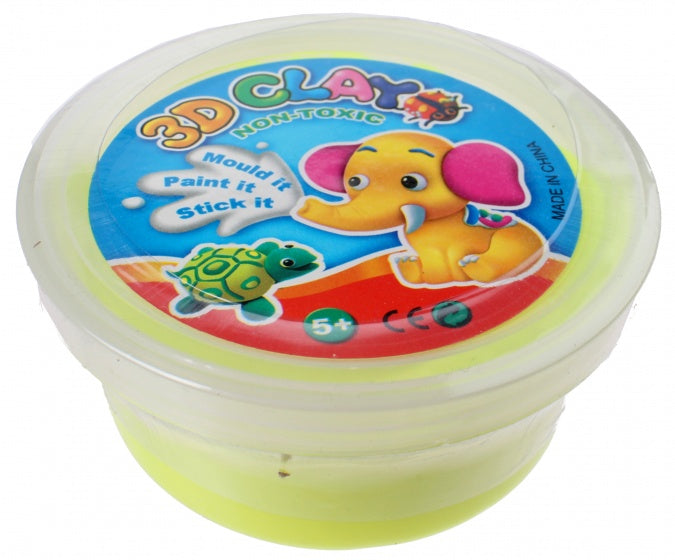 3D klei putty 8,5 cm neon geel