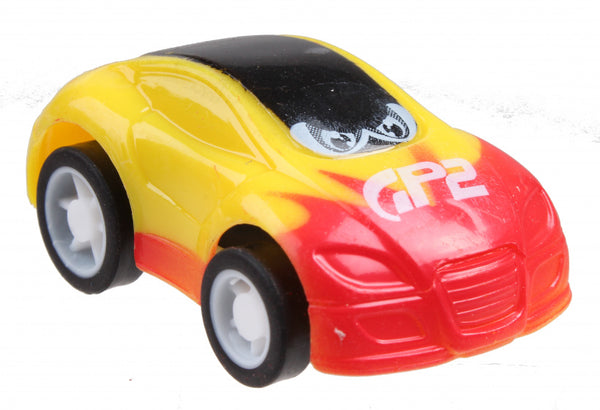 raceauto P2 jongens 5 cm pull-back geel/rood