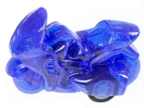 racemotor pull back jongens 5 cm blauw/transparant