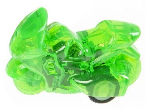 racemotor pull back jongens 5 cm groen/transparant