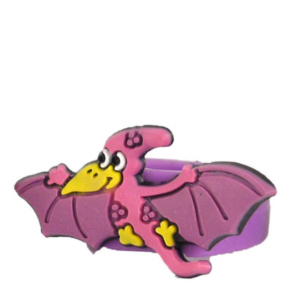 ring dinosaurus junior 1,6 cm rubber paars