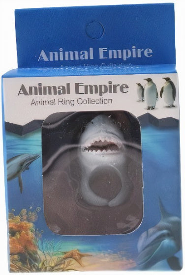 ring haai junior 6 x 7 cm rubber grijs