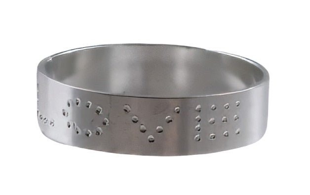 ring Love meisjes 2 cm zilver