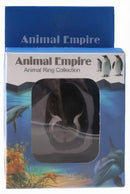 ring pinguin junior 6 x 7 cm rubber zwart/wit