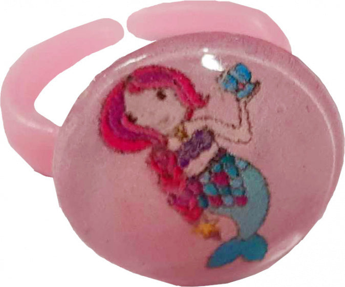 ring Zeemeermin meisjes 1,5 cm roze