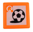 schuifpuzzel voetbal 5 cm oranje 8 stukjes