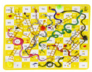 reisspel slangen en ladders spel 16,5 x 9 cm geel
