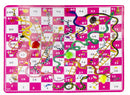 reisspel slangen en ladders spel 16,5 x 9 cm roze