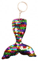 sleutelhanger 10 x 9 cm multicolor pailletten