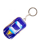 sleutelhanger autoblikje 6,5 x 4 cm metaal navy